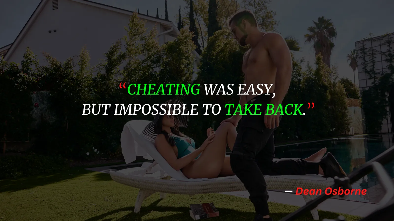 "Cheating Was Easy, But Impossible To Take Back."